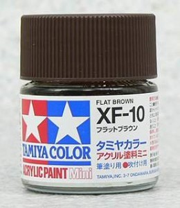 TAMIYA 壓克力系水性漆 10ml 消光棕色 XF-